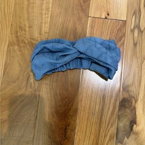 Blue textured fabric headband